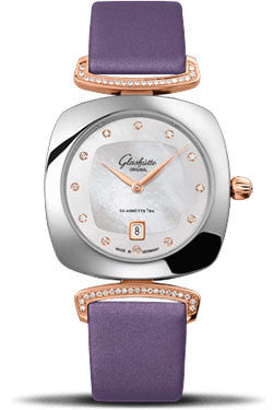 Glashutte Original,Glashutte Original - Ladies Collection - Pavonina Stainless Steel and Red Gold - Mother of Pearl - Watch Brands Direct