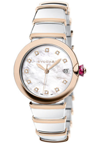 Bulgari - Lucea 36mm - Stainless Steel and Pink Gold - Watch Brands Direct
 - 1