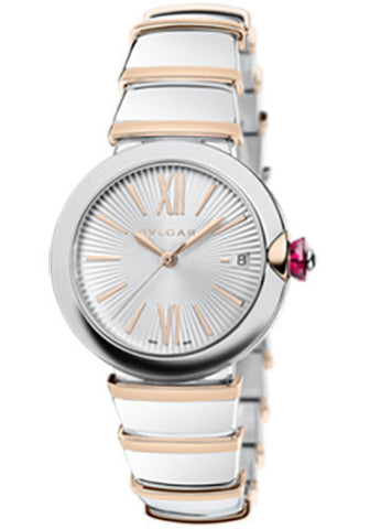 Bulgari - BVLGARI - 36mm - Stainless Steel and Pink Gold - Watch Brands Direct
