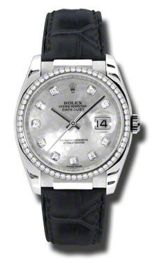 Rolex Datejust 36mm White Gold Leather – Watch Brands Direct