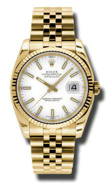 Rolex datejust gold white dial Clearance
