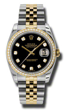 Rolex Datejust 36mm Steel and Yellow Gold Diamond Bezel