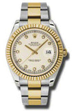 Rolex,Rolex - Datejust II 41mm - Steel and Yellow Gold - Fluted Bezel (116333) - Watch Brands Direct