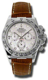 Rolex - Daytona White Gold - Leather Strap - Watch Brands Direct
 - 7