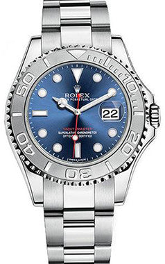 Rolex Yacht-Master 40MM Platinum Bezel/Blue Dial Stainless Steel Watch