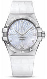 Omega,Omega - Constellation Co-Axial 35 mm - Brushed Stainless Steel - Watch Brands Direct