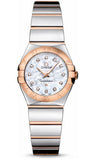 Omega,Omega - Constellation Quartz 24 mm - Polished Steel and Red Gold - Watch Brands Direct