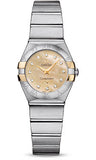 Omega,Omega - Constellation Quartz 24 mm - Brushed Steel and Yellow Gold Claws - Watch Brands Direct