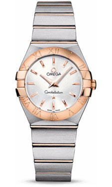 Omega,Omega - Constellation Quartz 27 mm - Brushed Steel and Red Gold - Watch Brands Direct