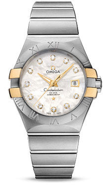 Omega,Omega - Constellation Co-Axial 31 mm - Brushed Steel and Yellow Gold Claws - Watch Brands Direct