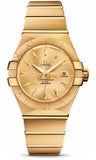 Omega,Omega - Constellation Co-Axial 31 mm - Brushed Yellow Gold - Watch Brands Direct