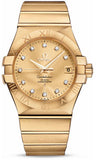 Omega,Omega - Constellation Co-Axial 35 mm - Brushed Yellow Gold - Watch Brands Direct