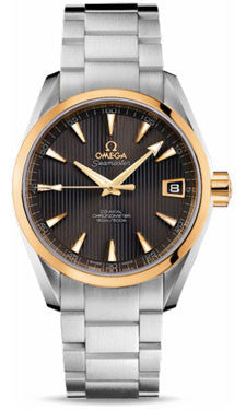 Omega,Omega - Seamaster Aqua Terra 150 M Co-Axial 38.5 mm - Steel And Yellow Gold - Watch Brands Direct