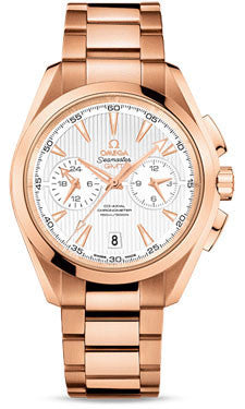 Omega,Omega - Seamaster Aqua Terra 150 M Co-Axial GMT Chronograph 43 mm - Red Gold - Watch Brands Direct
