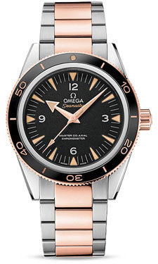 Omega,Omega - Seamaster 300 Omega Master Co-Axial 41 mm - Steel and Sedna Gold - Watch Brands Direct
