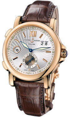 Ulysse Nardin,Ulysse Nardin - Dual Time 42mm - Rose Gold - Leather Strap - Watch Brands Direct