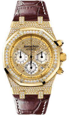 Audemars Piguet,Audemars Piguet - Royal Oak Chronograph 39mm - Yellow Gold - Diamonds - Watch Brands Direct