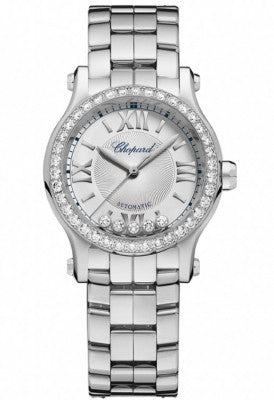 Chopard - Happy Sport Automatic - Round Mini 30mm - Stainless Steel and Diamonds - Watch Brands Direct
