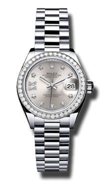 Rolex Datejust Lady 28 Platinum President Bracelet – Watch