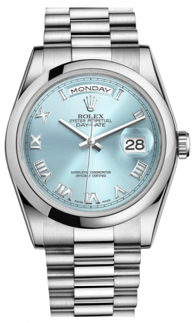 Rolex day date smooth bezel top