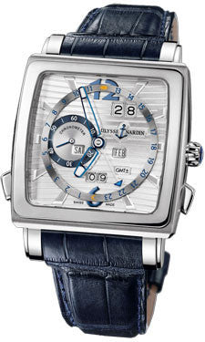 Ulysse Nardin,Ulysse Nardin - Quadrato - Dual Time Perpetual - White Gold - Watch Brands Direct