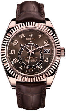 Rose gold rolex with leather strap Clearance
