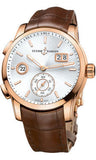 Ulysse Nardin,Ulysse Nardin - Dual Time Manufacture - Rose Gold - Leather Strap - Watch Brands Direct