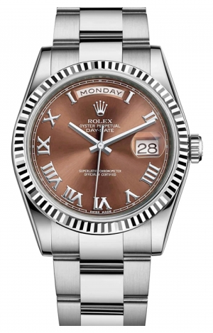 Rolex Day-Date President White Gold Fluted Bezel – Watch