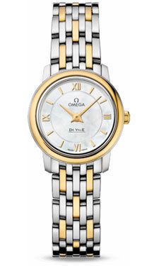 Omega,Omega - De Ville Prestige Quartz 24.4 mm - Steel And Yellow Gold - Watch Brands Direct