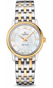 Omega,Omega - De Ville Prestige Quartz 27.4 mm - Steel And Yellow Gold - Watch Brands Direct