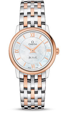 Omega,Omega - De Ville Prestige Quartz 27.4 mm - Steel And Red Gold - Watch Brands Direct