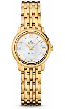 Omega,Omega - De Ville Prestige Quartz 24.4 mm - Yellow Gold - Watch Brands Direct