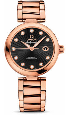 Omega,Omega - De Ville Ladymatic Co-Axial 34 mm - Red Gold - Watch Brands Direct