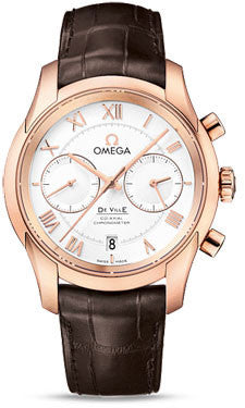 Omega,Omega - De Ville Co-Axial Chronograph 42 mm - Red Gold - Watch Brands Direct