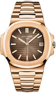 Patek Philippe,Patek Philippe - Nautilus Mens - Rose Gold - Bracelet - Watch Brands Direct