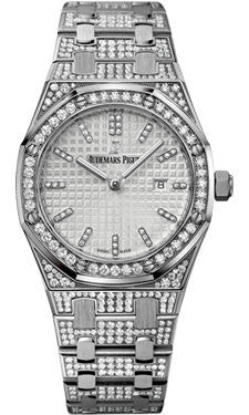 Audemars Piguet,Audemars Piguet - Royal Oak Lady Quartz 33mm - White Gold - Watch Brands Direct