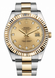 Rolex,Rolex - Datejust II 41mm - Steel and Yellow Gold - Fluted Bezel (116333) - Watch Brands Direct