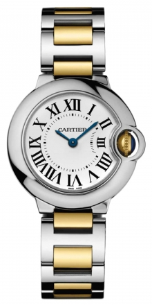 Cartier,Cartier - Ballon Bleu 28mm - Steel and Yellow Gold - Watch Brands Direct