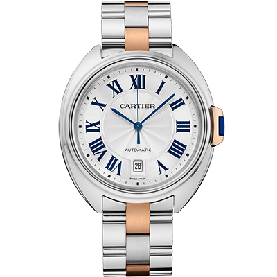 Cartier,Cartier - Cle de Cartier 35mm - Stainless Steel and Rose Gold - Watch Brands Direct