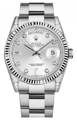 Rolex day date top white gold with diamonds
