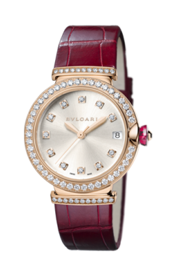 Bulgari - Piccola Lucea - 33mm - Rose Gold and Diamonds - Watch Brands Direct
