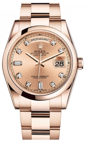 Rolex Day Date President Pink Gold Domed Bezel Watch Brands