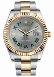 Rolex,Rolex - Datejust II 41mm - Steel and Yellow Gold - Fluted Bezel (116333) - Watch Brands Direct