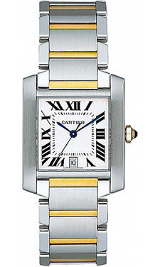 Cartier Tank Francaise Large Steel and Yellow Gold Watch Brands Direct Luxury Watches at the Largest Discounts