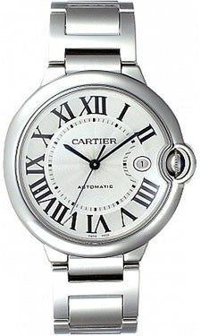 Ballon Bleu de Cartier Watch, Silver Guilloche Dial, 42mm