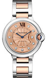 Cartier,Cartier - Ballon Bleu 36mm - Steel and Pink Gold - Watch Brands Direct