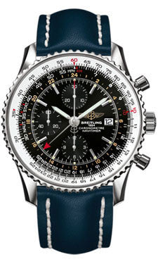 Breitling Navitimer World Stainless Steel Leather Strap