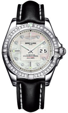 Breitling - Galactic 41 Stainless Steel - Diamond Bezel - Leather