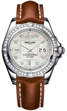 ブライトリング ギャラクティック41 Breitling - Galactic 41 Stainless Steel - Diamond Bezel - Leather