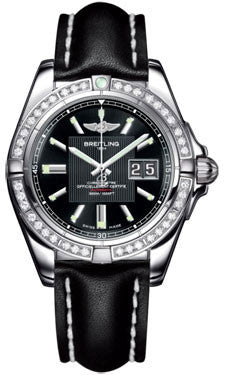 ブライトリング ギャラクティック41 Breitling - Galactic 41 Stainless Steel - Diamond Bezel - Leather